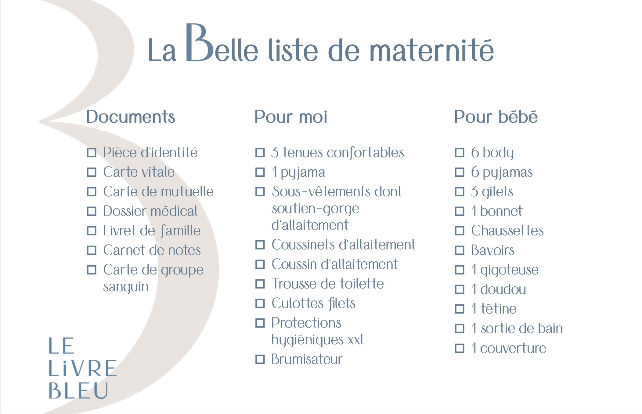 liste de maternité LLB